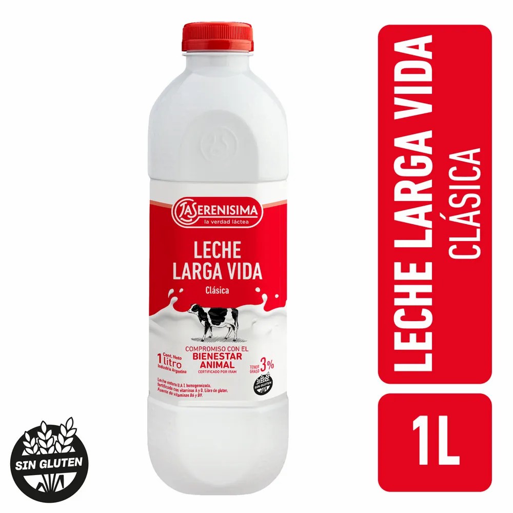 LECHE 1L SERENISIMA BOTELLA ROJA