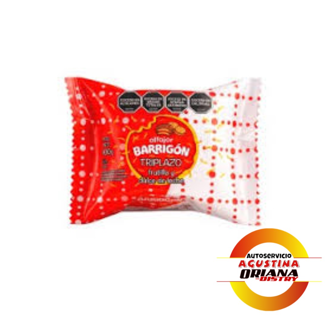 ALFAJOR TRIPLE BARRIGON FRUTILLA Y D. DE LECHE