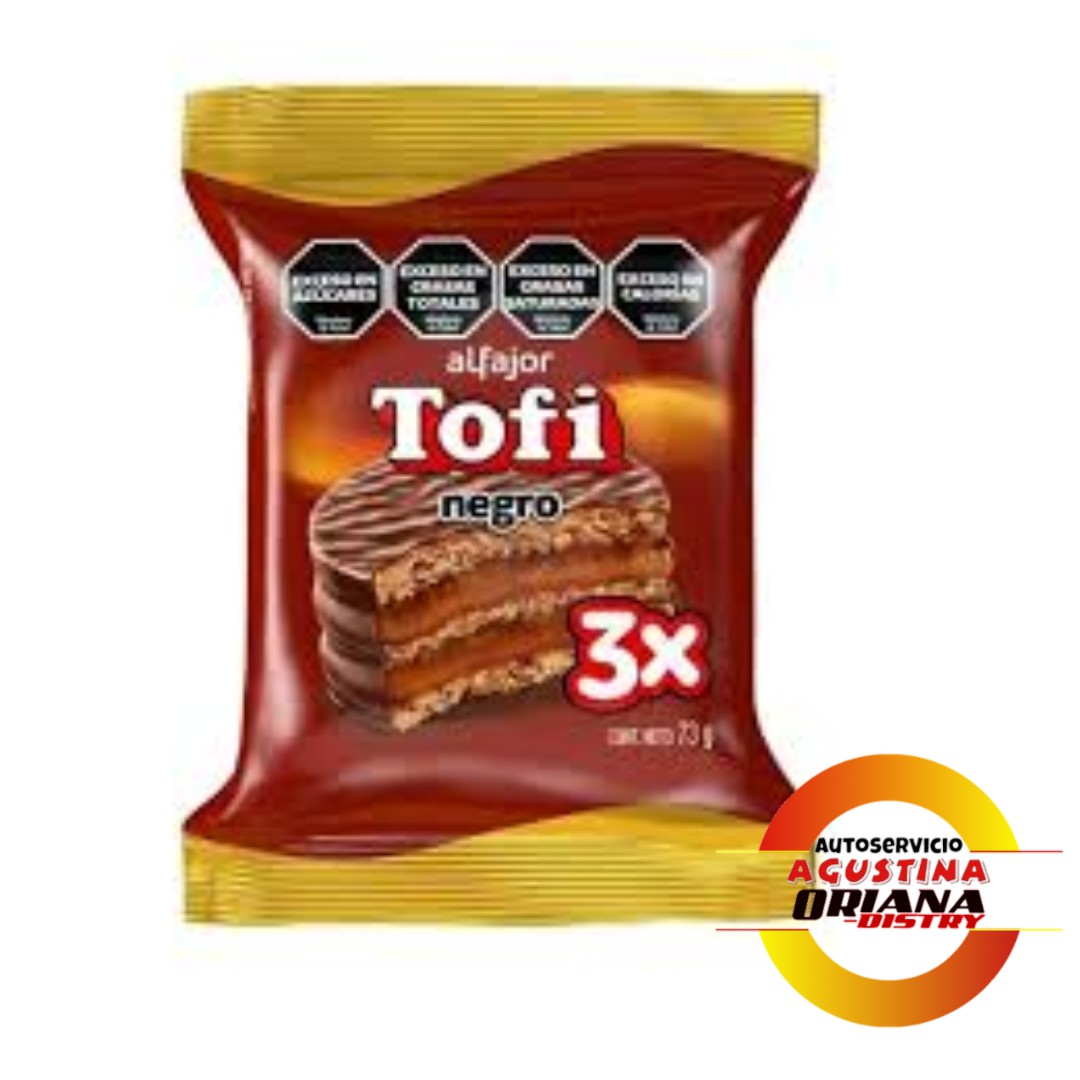ALFAJOR TRIPLE TOFI NEGRO