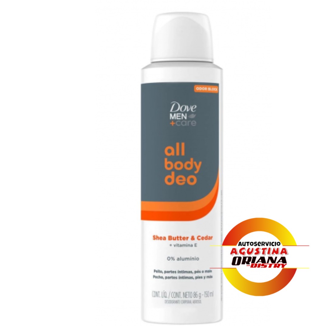 DESODORANTE 150ML DOVE MEN ALL BODY  AERO