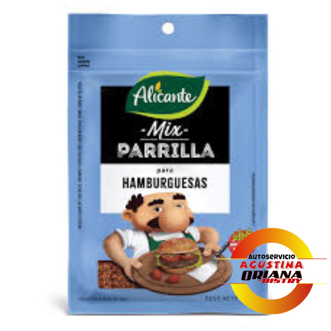 CONDIMENTO MIX PARRILLA  ALICANTE HAMBURGUESAS