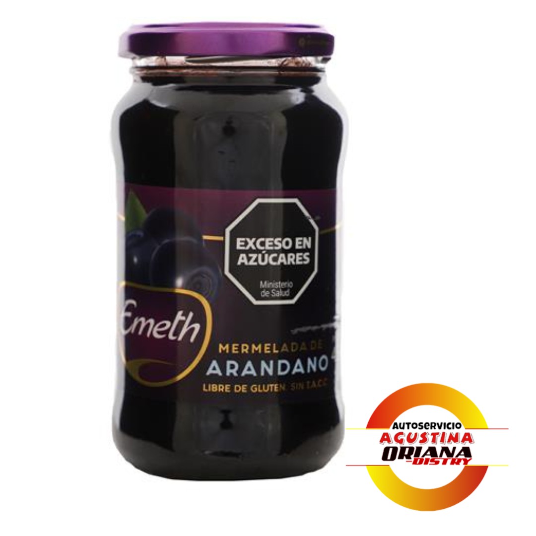 MERMELADA 390G LIGHT EMETH FRASCO ARANDANO