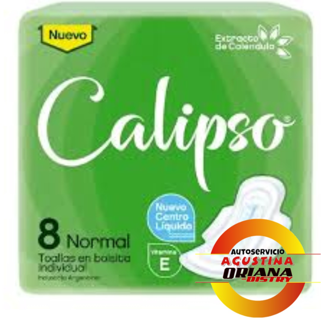 TOALLAS CALIPSO X8  NORMAL C/ALAS - VERDE