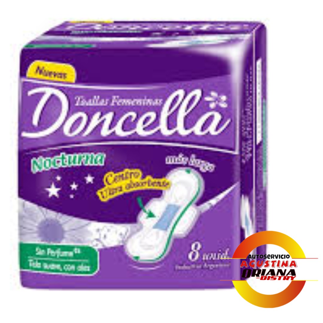TOALLAS DONCELLA NOCTURNAS X8 VIOLETA