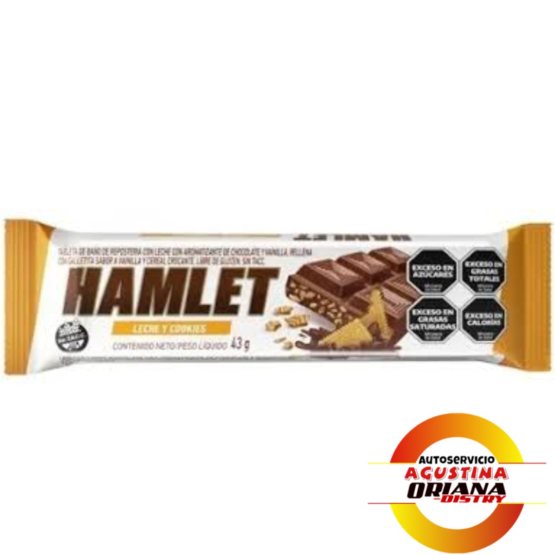 CHOCOLATE HAMLET 45G BLANCO Y COOKIES