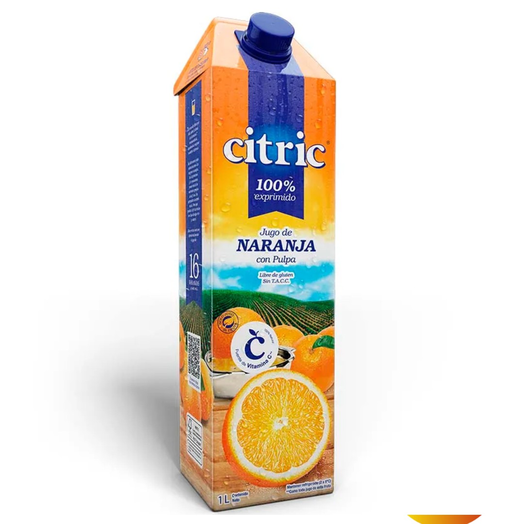 JUGO CITRIC 1LT  NARANJA
