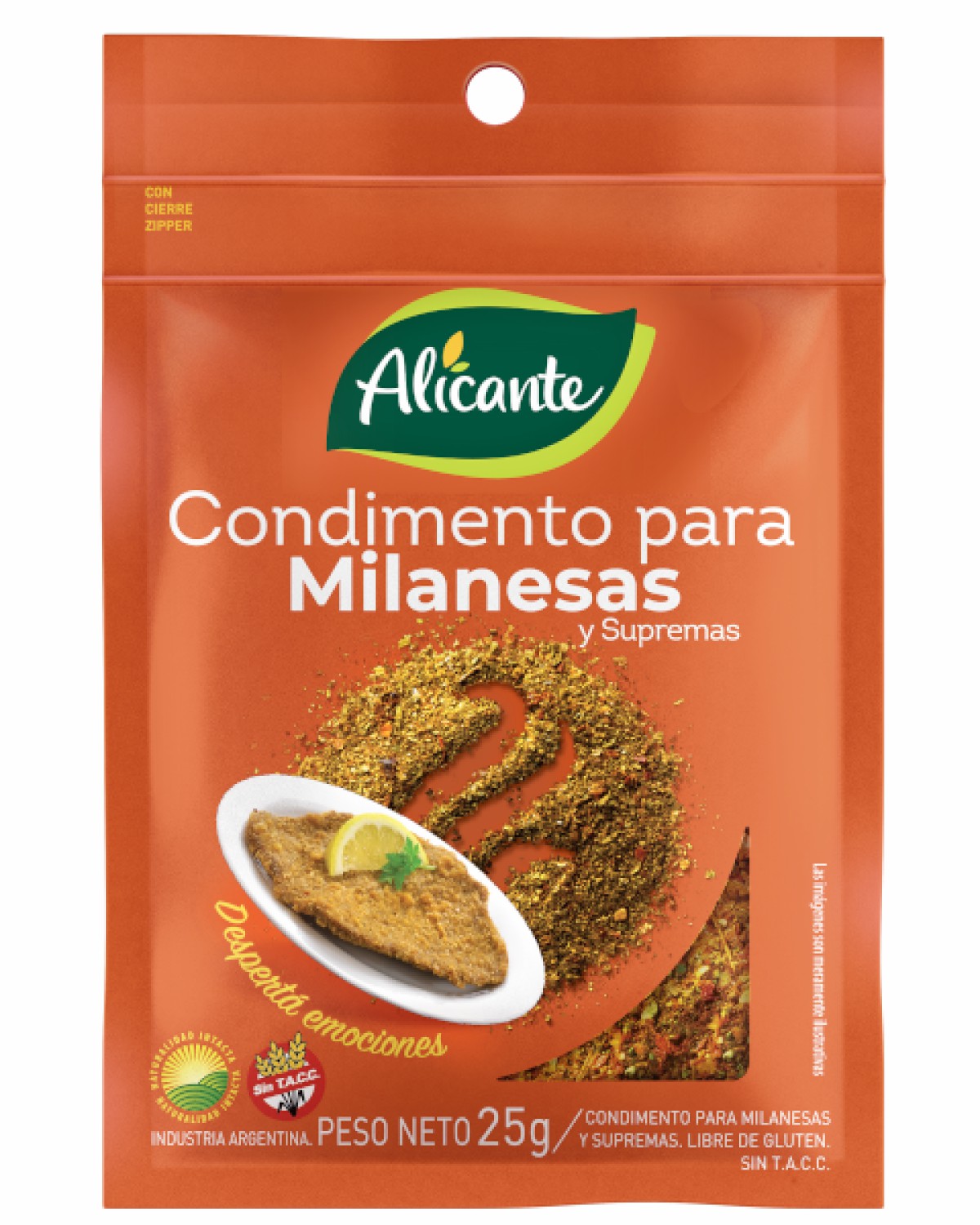 CONDIMENTO ALICANTE  MILANESA 25G