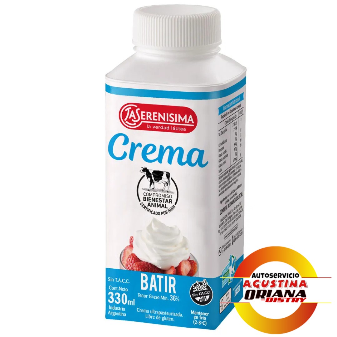 CREMA DE LECHE 330G SERENISIMA