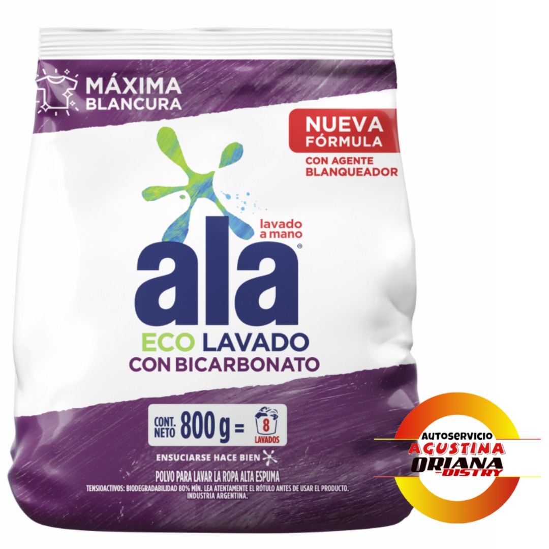 JABON POLVO 800 ALA MANO BICARBONATO