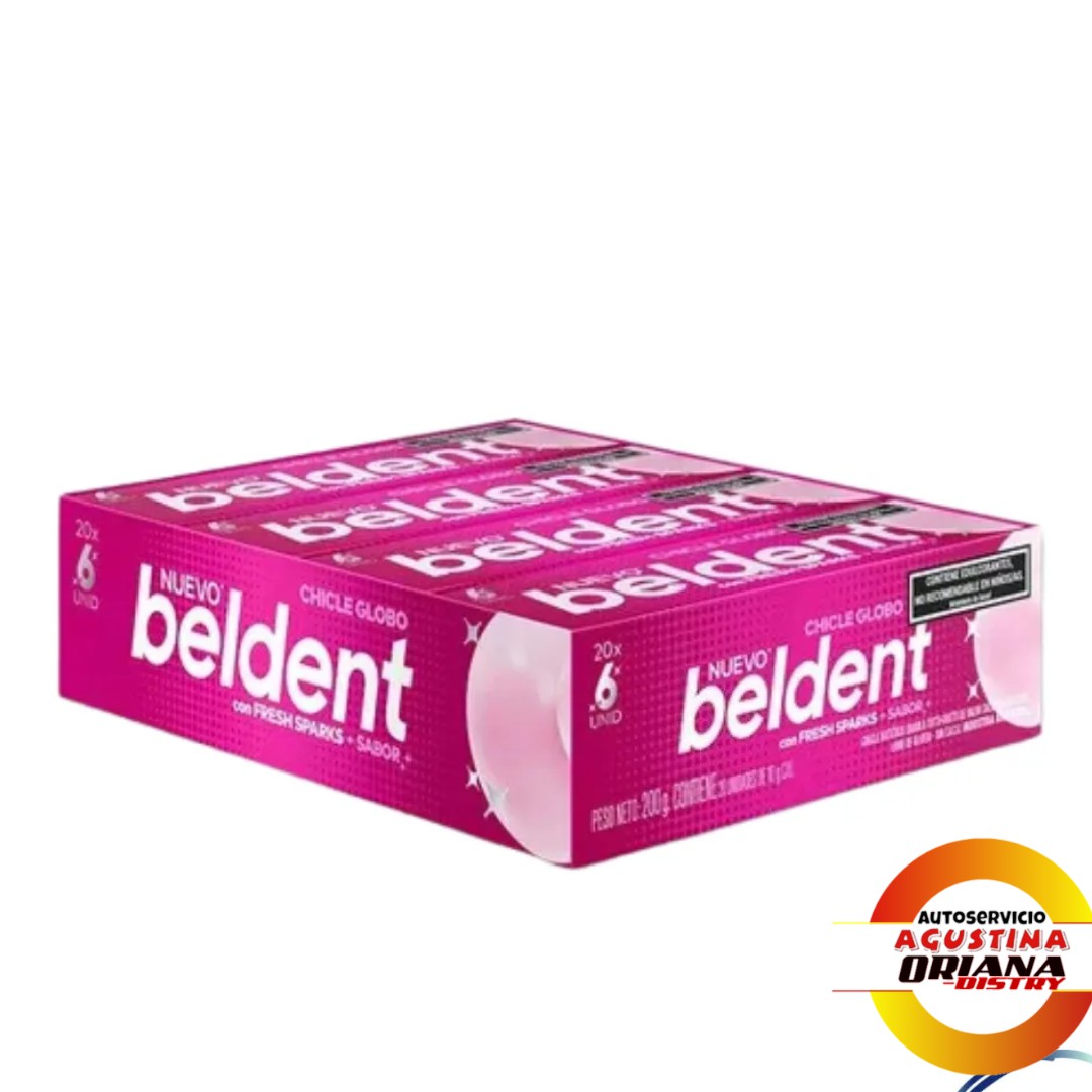 CHICLE BELDENT 20 X 10G ROSA