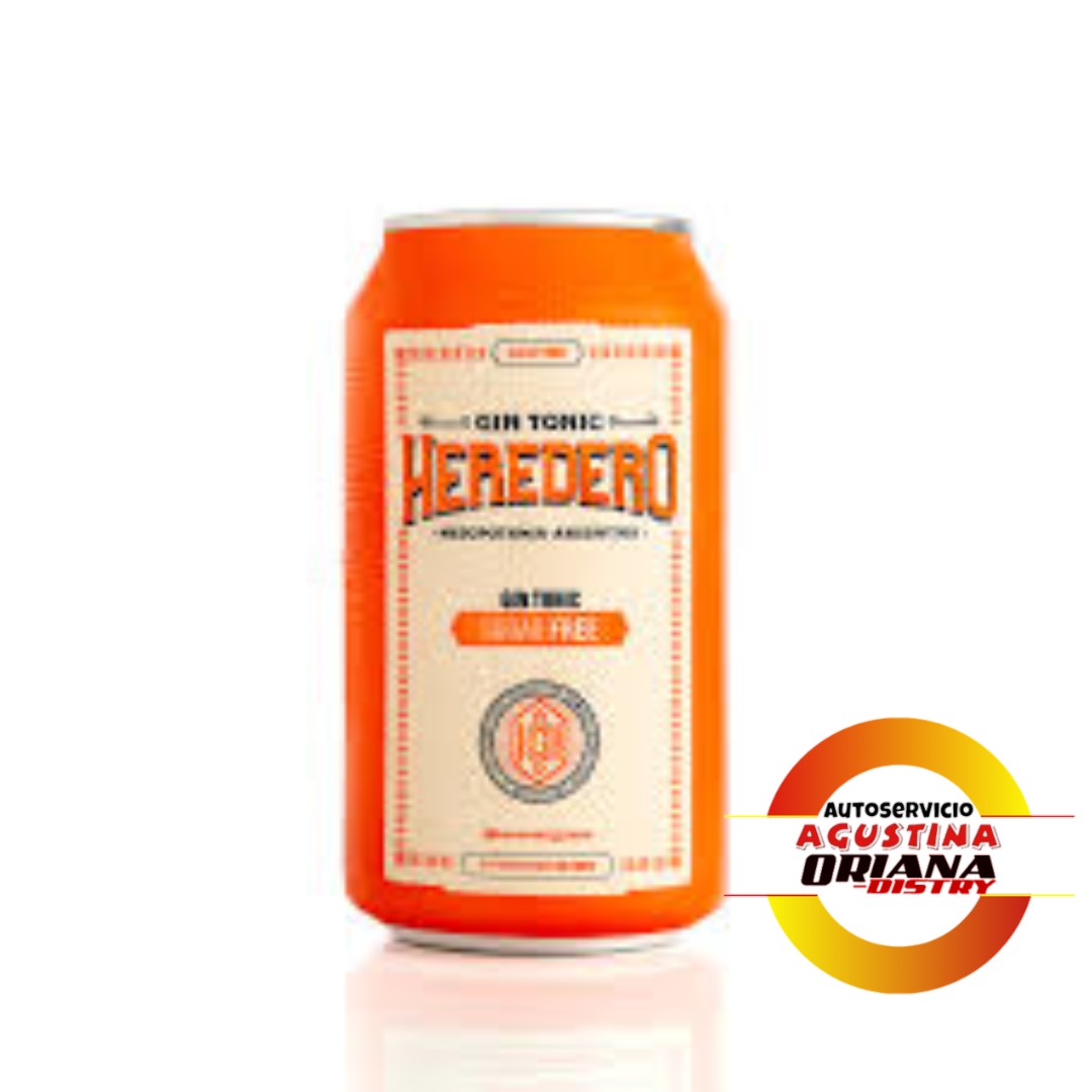 GIN HEREDERO X 354ML LATA- NARANJA