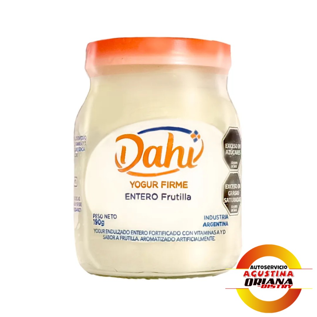 YOGUR DAHI ENTERO 190G FRUTILLA