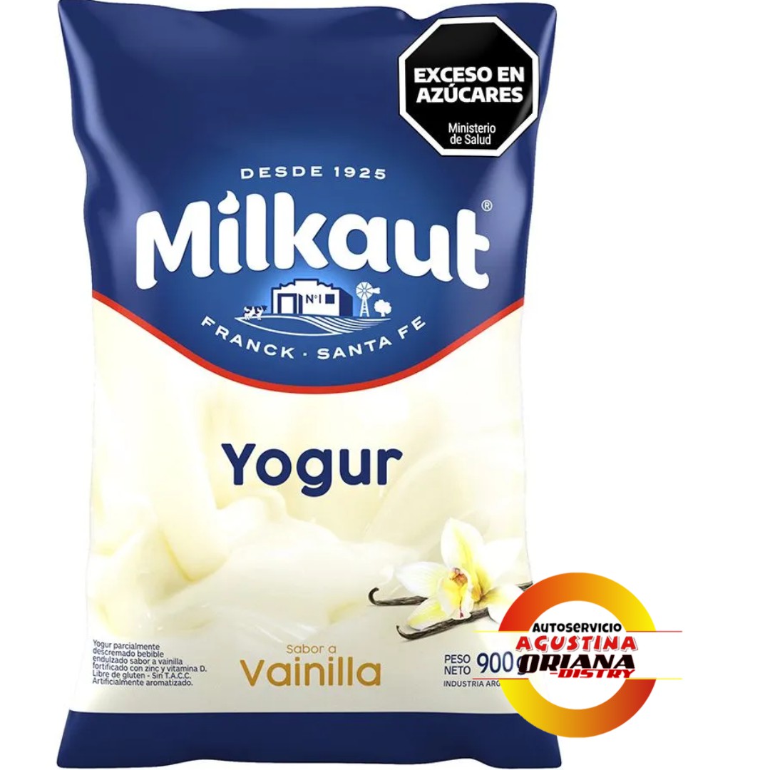 YOGUR MILKAUT 900G VAINILLA                               **