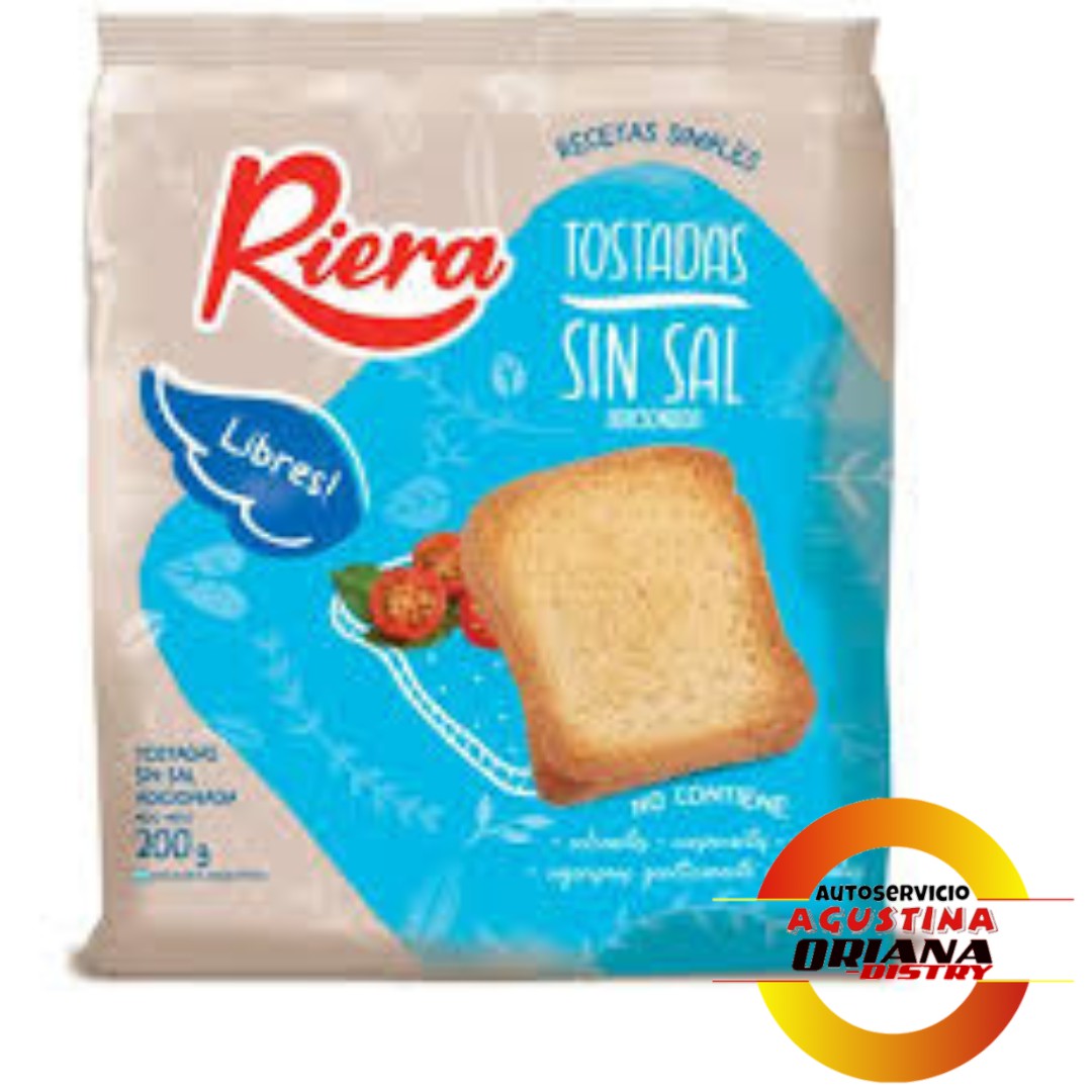 GALLETITAS 200G TOSTADAS RIERA SIN SAL