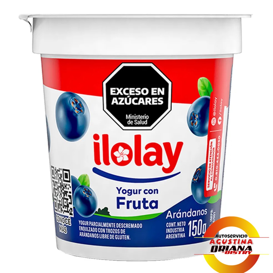 YOGUR CON FRUTAS ARANDANOS ILOLAY