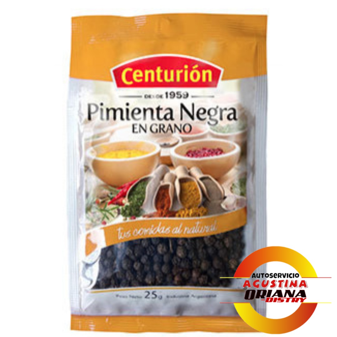 CONDIMENTO PIMIENTA NEGRA GRANO CENTURION