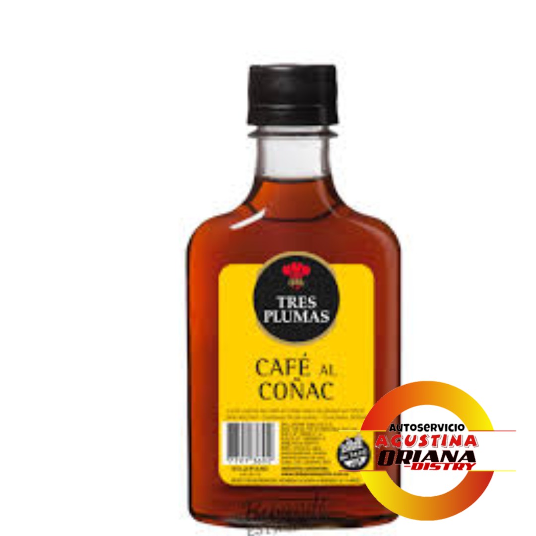 PETACA TRES PLUMA 200ML CAFE A/COÑAC